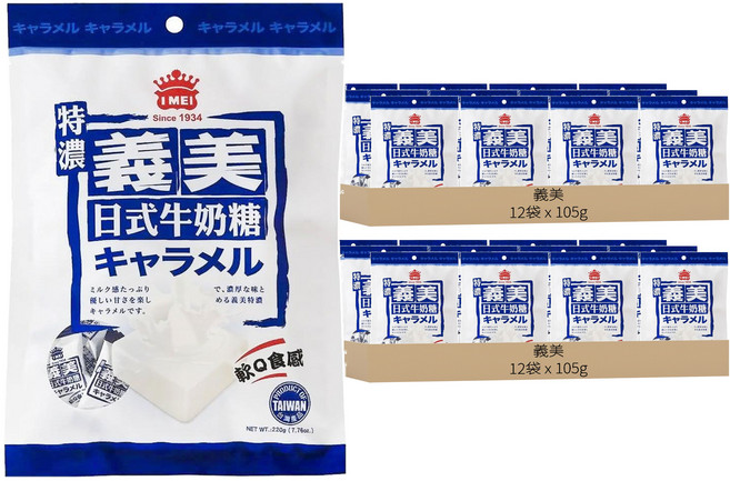 義美 日式牛奶糖 特濃, 105g, 24袋