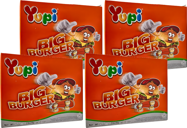 Yupi 大漢堡軟糖, 672g, 4盒