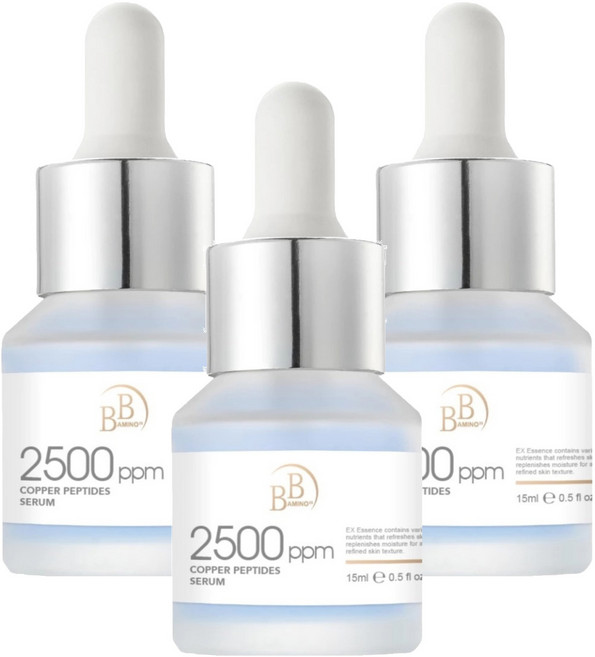 BB AMINO 科研 2500ppm藍銅胜肽緊緻精華, 15ml, 3瓶