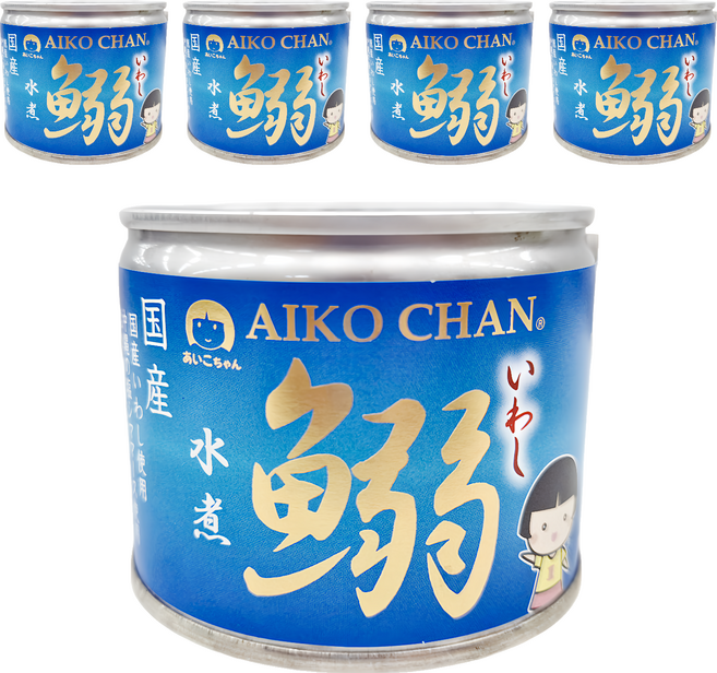 AIKO CHAN 伊藤食品 水煮沙丁魚罐, 190g, 5罐