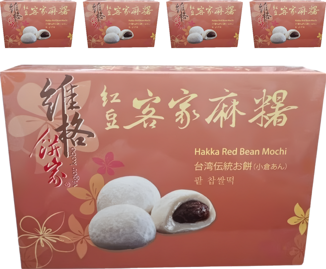 vigor kobo 維格餅家 客家麻糬 紅豆口味 6顆, 180g, 5盒