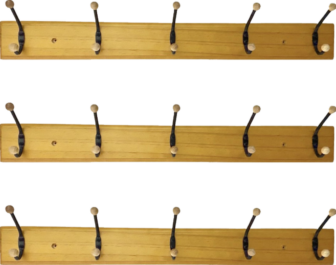 生活屋 原木衣帽木珠5勾, 原木, 3個