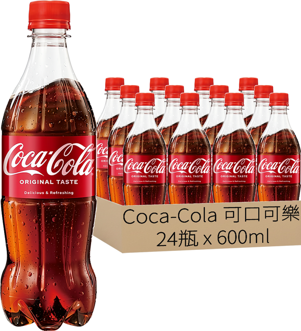 Coca-Cola 可口可樂 汽水, 600ml, 24瓶