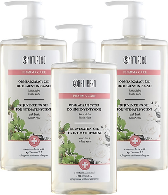 GREEN PHARMACY Naturero 植淨林 白玫瑰青春彈嫩私密潔膚露, 3瓶, 300ml