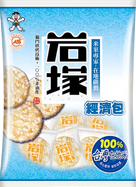 旺旺 岩塚仙貝經濟包, 350g, 1袋