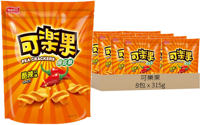 可樂果 酷辣口味, 315g, 8包