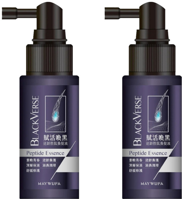美吾髮 BLACKVERSE賦活喚黑逆齡胜肽養髮液, 50ml, 2瓶