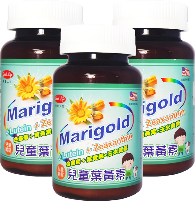 good Life 得意人生 兒童葉黃素嚼錠, 90顆, 3罐