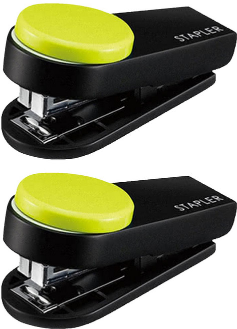 MAX 美克司 迷你手指訂書機 HD-10XS, 淺綠色, 2個