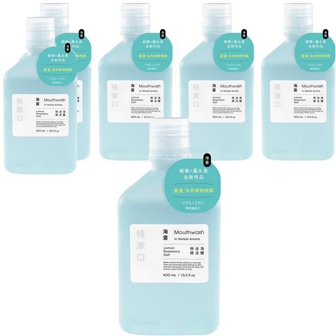 Shallop 刷樂 植漱口 海霧, 400ml, 6瓶