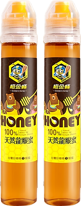 Golden's Honey 橙金蜂 100%天然龍眼蜜, 2瓶, 130g