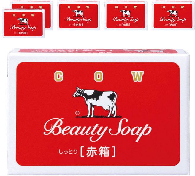 COW STYLE 牛乳石鹼 牛乳香皂 玫瑰滋潤, 90g, 6個