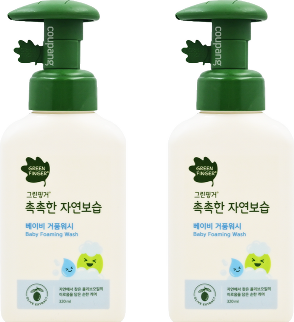 GREEN FINGER 綠手指 嬰幼兒沐浴泡泡慕斯, 320ml, 2瓶
