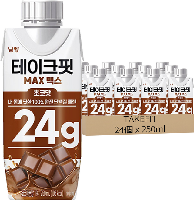 TAKEFIT MAX蛋白飲 巧克力口味, 250ml, 24個