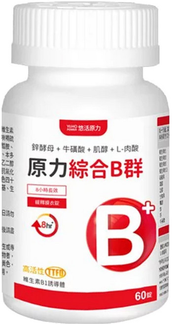 悠活原力 原力綜合維生素B群緩釋膜衣錠, 60顆, 945mg, 1罐