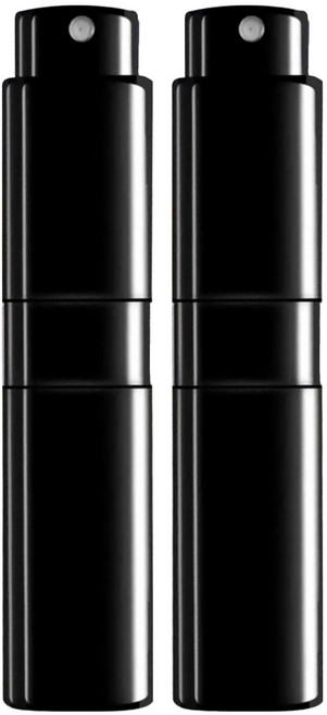 香水旋轉填充瓶 15ml, 黑色, 2個