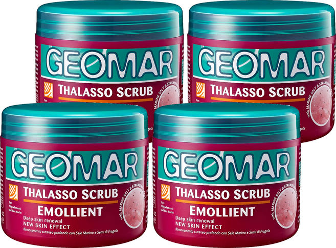 Geomar 吉兒瑪 死海礦物精油身體磨砂膏 草莓精華, 600g, 4罐