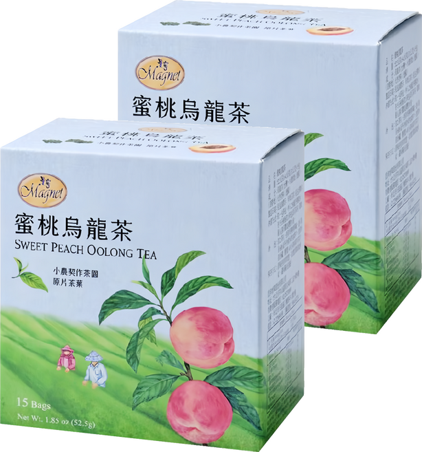 Magnet 曼寧 蜜桃烏龍茶, 3.5g, 15包, 2盒