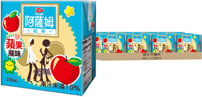 匯竑 阿薩姆 蘋果奶茶, 250ml, 48入