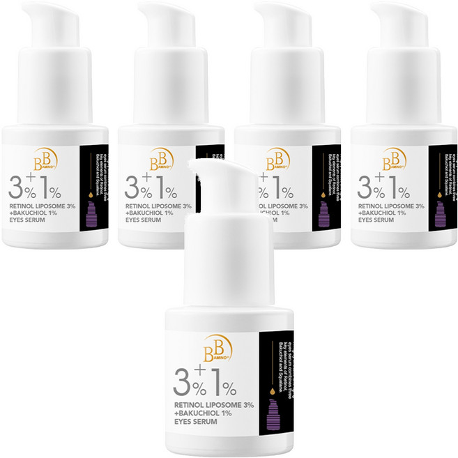 BB AMINO 科研 3%A醇微脂囊 + 1%補骨脂酚撫紋眼部精華, 15ml, 5瓶