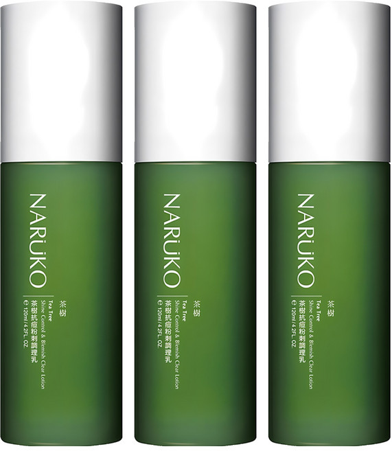 NARUKO 牛爾 台灣公司貨 茶樹 抗痘粉刺調理乳, 120ml, 3瓶