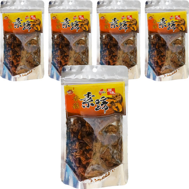 天素食品 原味香菇素蹄, 160g, 5包