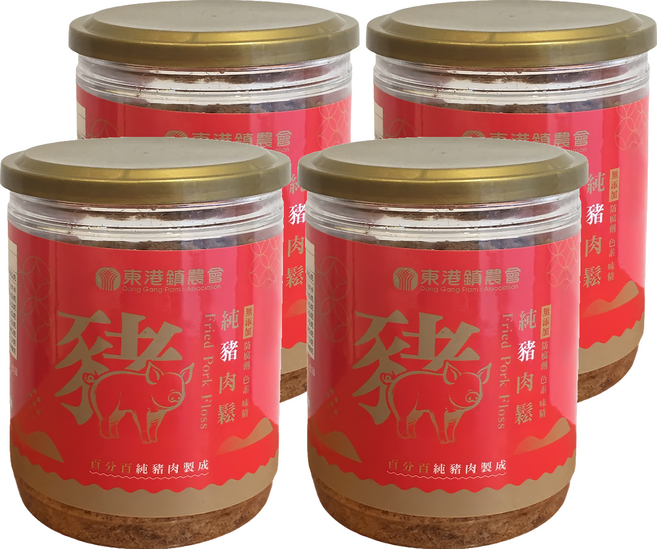 東港鎮農會 純豬肉鬆, 4罐, 130g