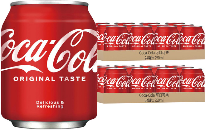 Coca-Cola 可口可樂 汽水, 250ml, 48罐