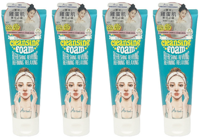 AriuL 艾藜兒 官方直營 淨膚深層潔淨潔面乳, 80ml, 4個