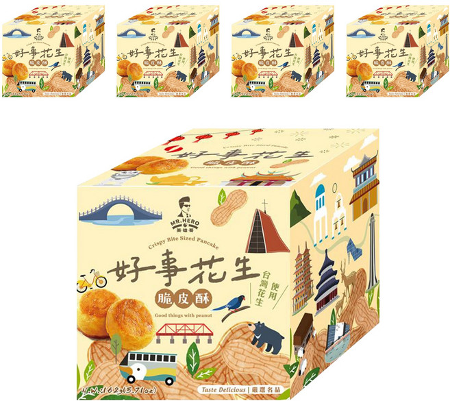 MR.HERO 英雄哥 好事花生脆皮酥, 162g, 5盒