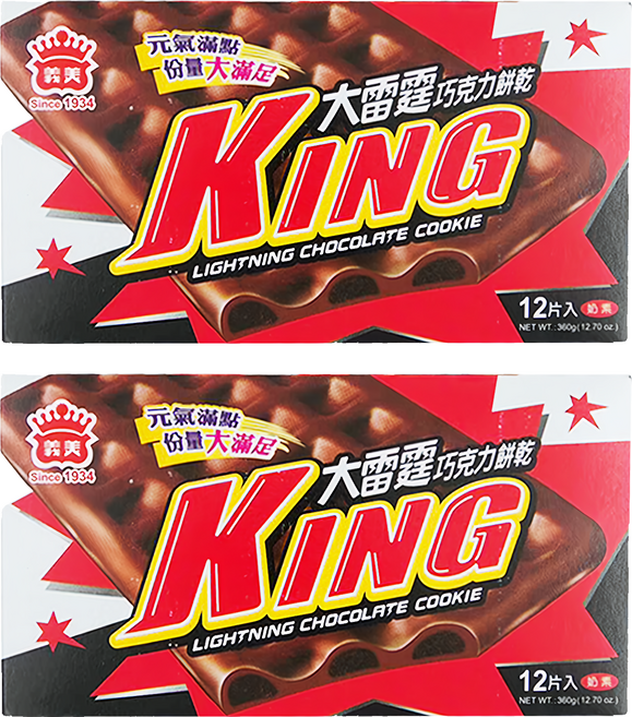 義美 大雷霆巧克力餅乾, 30g, 24包