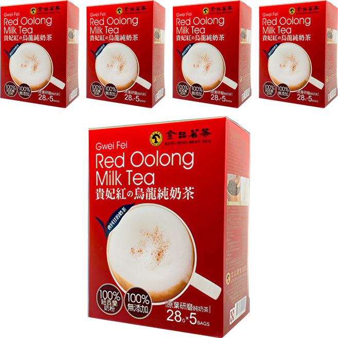 KING PING BEST TEA 金品茗茶 貴妃紅烏龍奶茶, 28g, 5包, 5盒