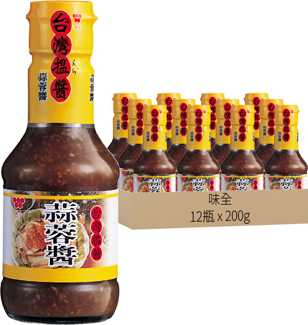 味全 台灣搵醬 蒜蓉醬, 200g, 12瓶