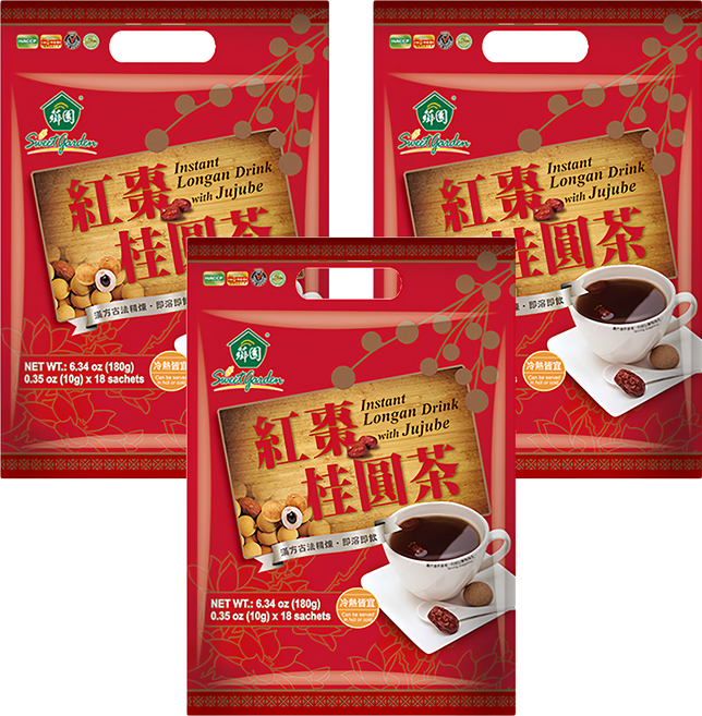 薌園 紅棗桂圓茶, 10g, 18包, 3袋