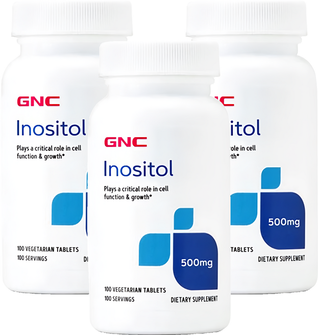 GNC 健安喜 肌醇 500食品錠, 100顆, 500mg, 3瓶