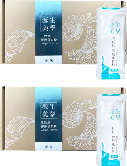 三胜肽膠原蛋白粉 原味, 30包, 6g, 2盒