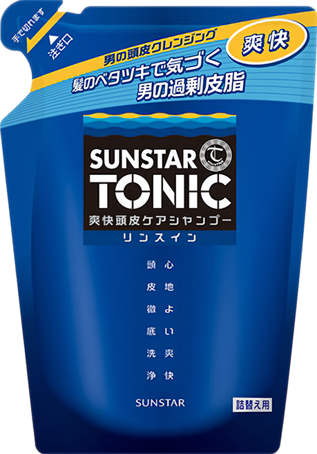 SUNSTAR 三詩達 TONIC 頭皮二合一洗髮精 補充包 男士頭皮護理, 340ml, 1包