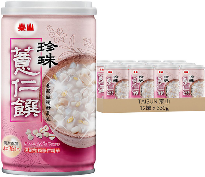 TAISUN 泰山 珍珠薏仁饌, 330g, 12罐