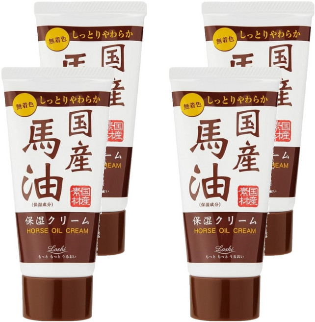 Loshi 樂絲 日本國產馬油極潤護手霜, 4個, 45g