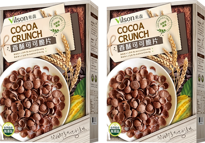Vilson 米森 香酥可可脆片, 250g, 2盒