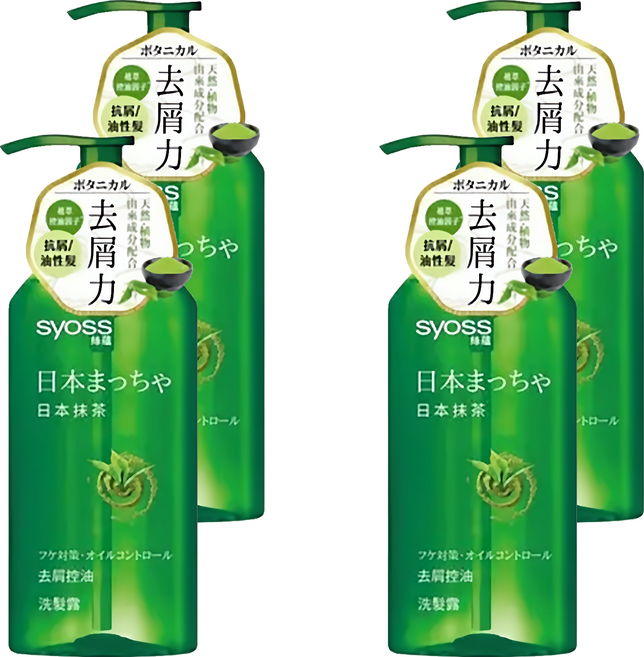syoss 絲蘊 去屑控油洗髮露 抹茶, 4瓶, 420ml