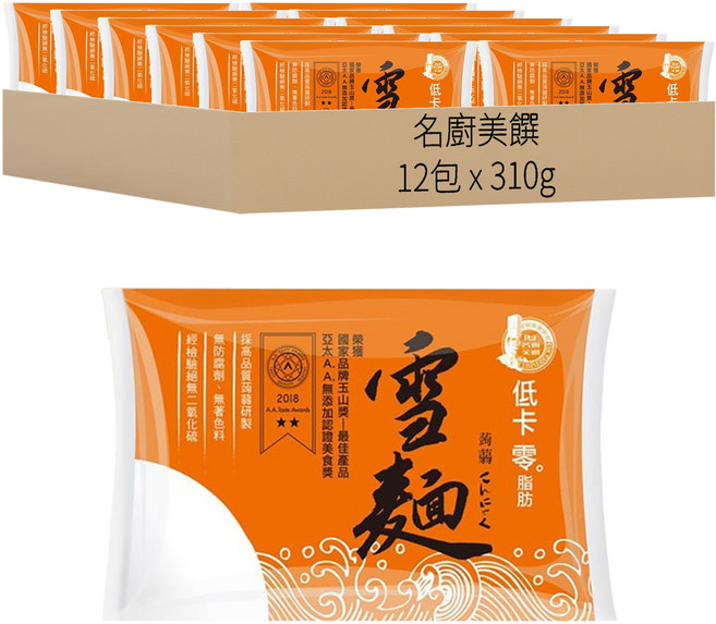名廚美饌 蒟蒻雪麵, 310g, 12包