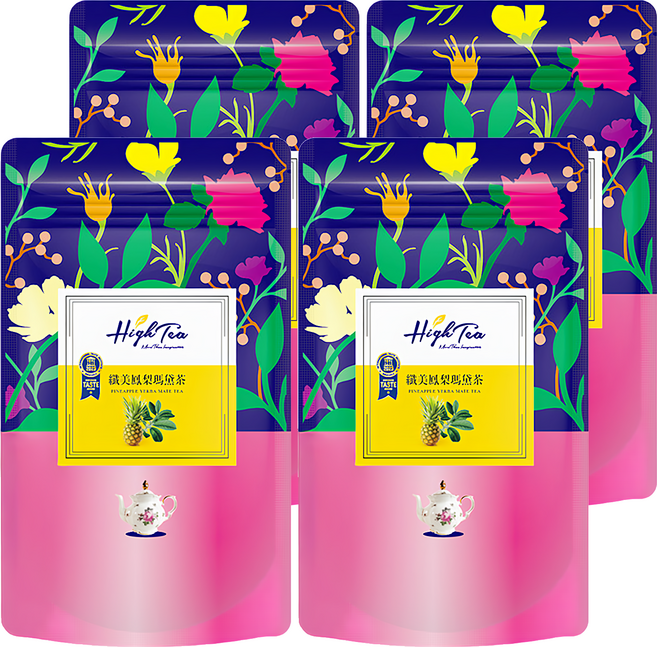 High Tea 伂橙 纖美鳳梨瑪黛茶, 2.5g, 12包, 4袋