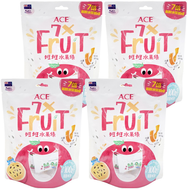 ACE 斑斑水果條 百香果 + 奇亞籽, 90g, 4袋