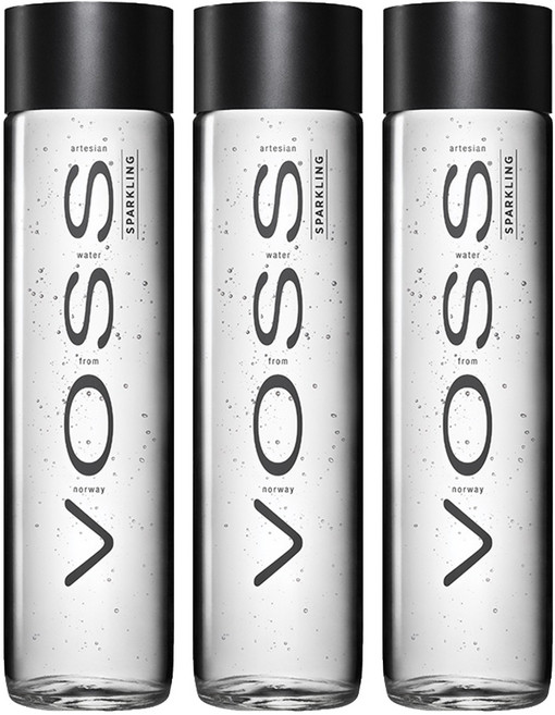 VOSS 芙絲 挪威天然礦泉水 玻璃瓶裝 800ml, 3瓶