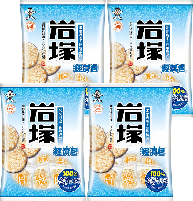 旺旺 岩塚仙貝經濟包, 350g, 4袋