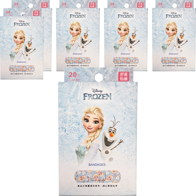 ONEDER 旺達棉品 醫療用黏性膠帶及黏性繃帶 FZ-LQ01 冰雪奇緣, 20片, 6盒