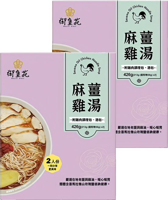 大甲佳旭 御皇苑 麻薑雞湯麵, 426g, 2盒