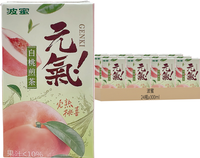 波蜜 元氣白桃煎茶, 24瓶, 300ml
