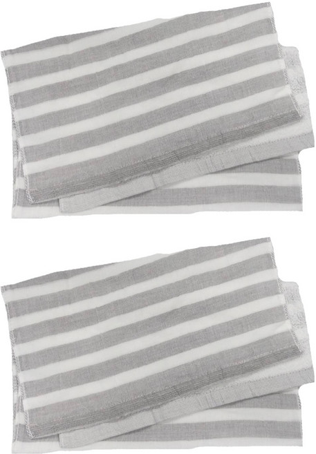SHING LONG TEXTILE 台灣興隆毛巾 竹炭紗布毛巾, 灰色, 2條